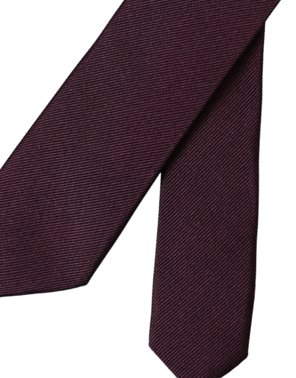Cravate Homme Ajustable Dolce & Gabbana Bordeaux 100% Soie Unie