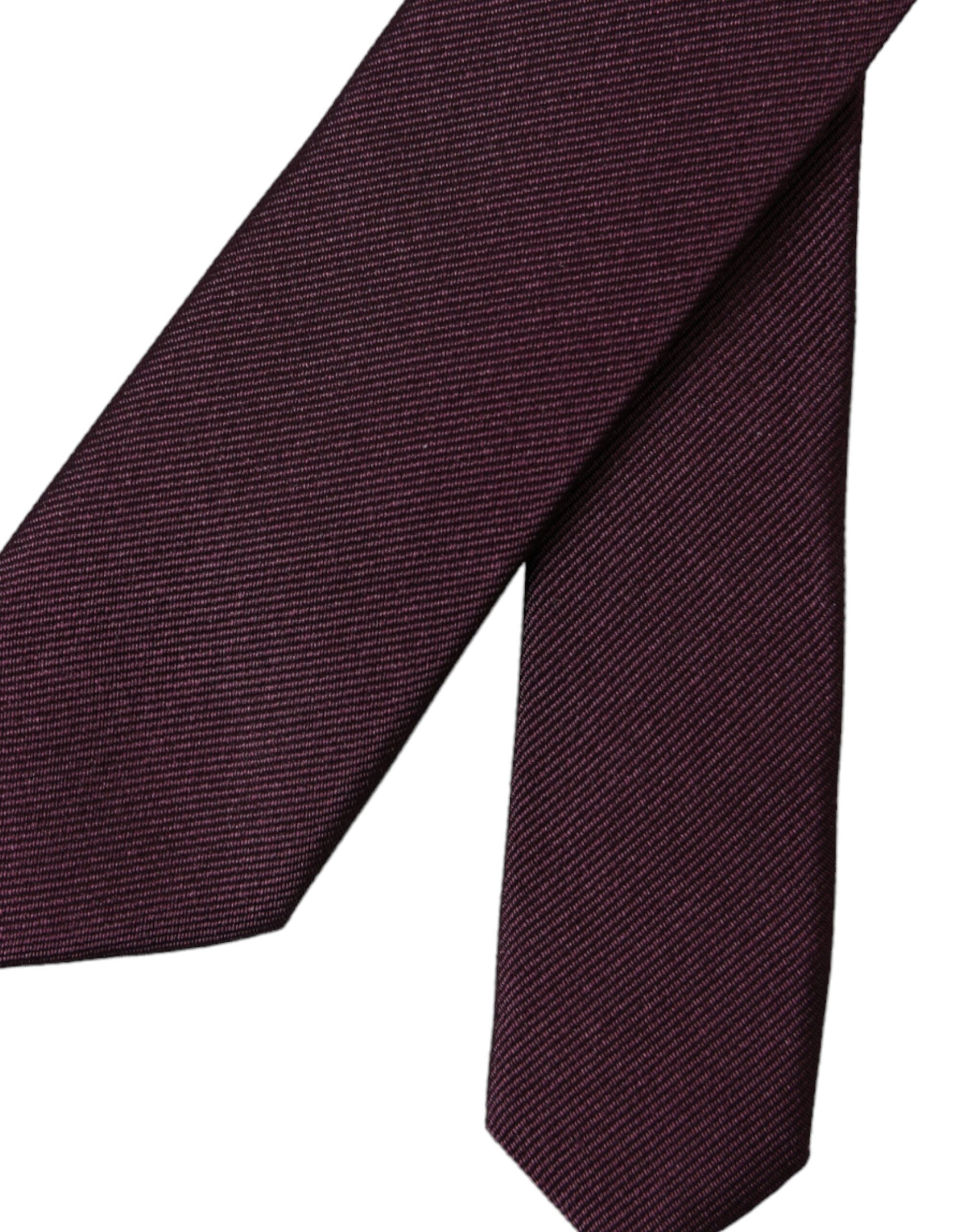 Cravate Homme Ajustable Dolce & Gabbana Bordeaux 100% Soie Unie