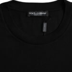 T-shirt Dolce & Gabbana en coton noir à col rond et manches courtes