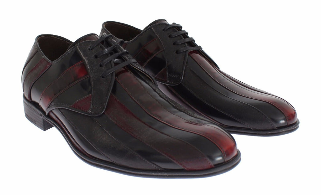 Chaussures habillées Dolce & Gabbana en cuir noir bordeaux