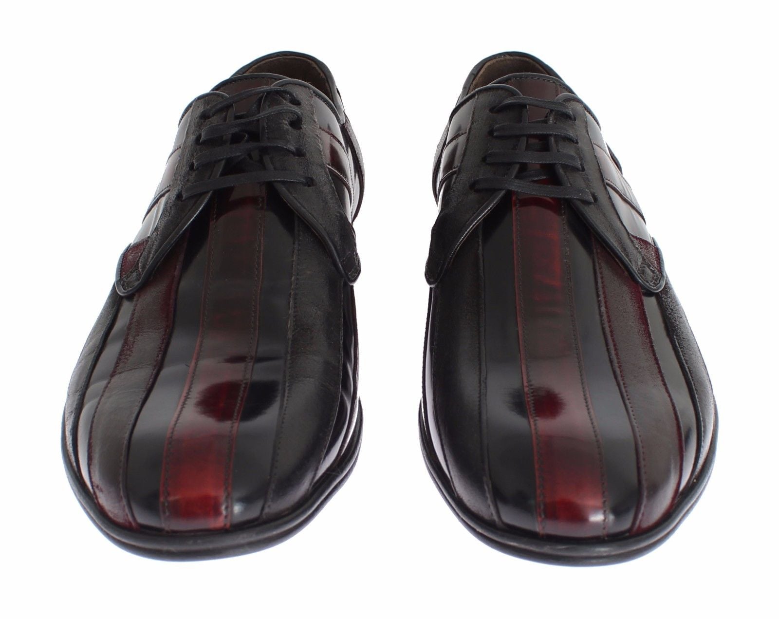 Chaussures habillées Dolce & Gabbana en cuir noir bordeaux