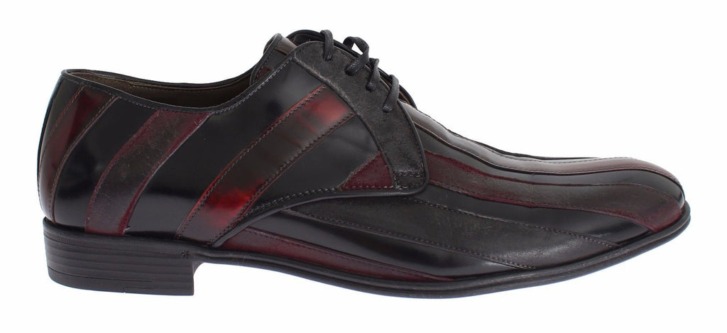 Chaussures habillées Dolce & Gabbana en cuir noir bordeaux