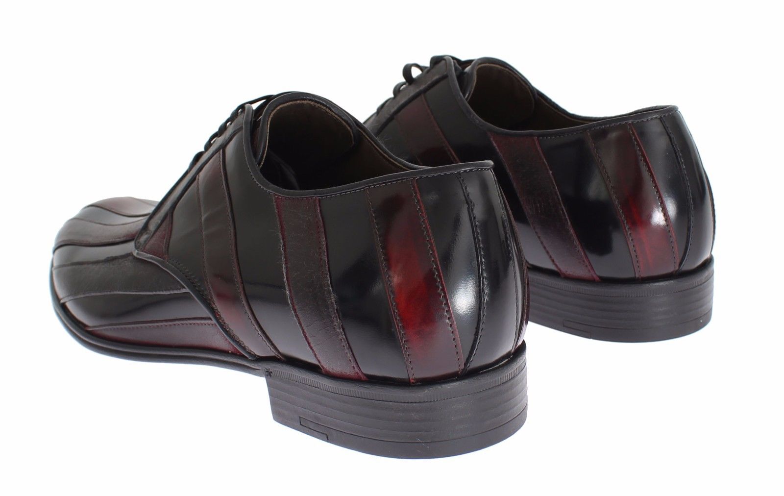 Chaussures habillées Dolce & Gabbana en cuir noir bordeaux