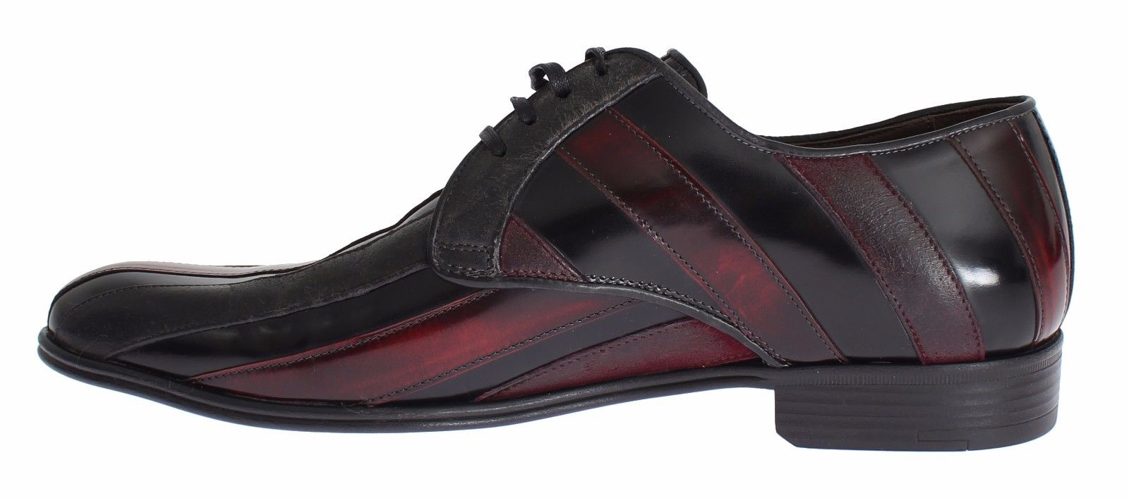 Chaussures habillées Dolce & Gabbana en cuir noir bordeaux