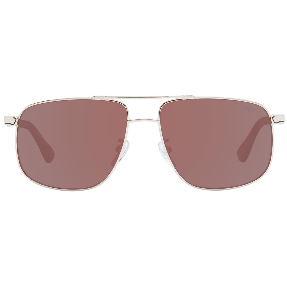 Lunettes de soleil BMW en métal or rose
