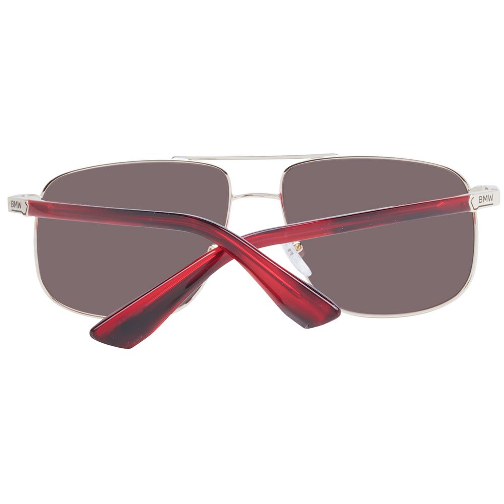 Lunettes de soleil BMW en métal or rose