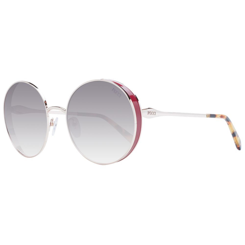 Lunettes de soleil Emilio Pucci en métal doré rose