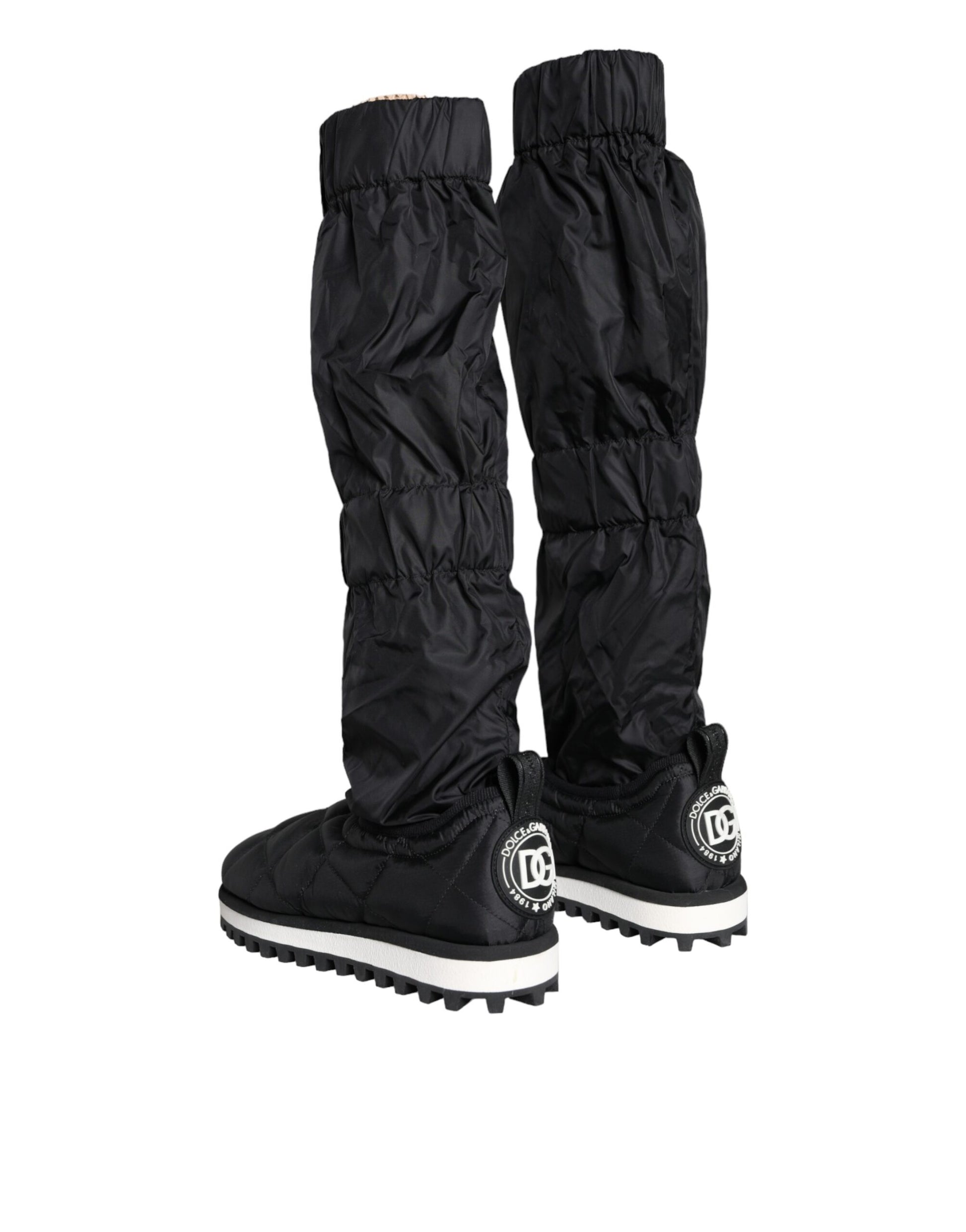 Dolce & Gabbana Baskets Bottines Montantes Matelassées Noires