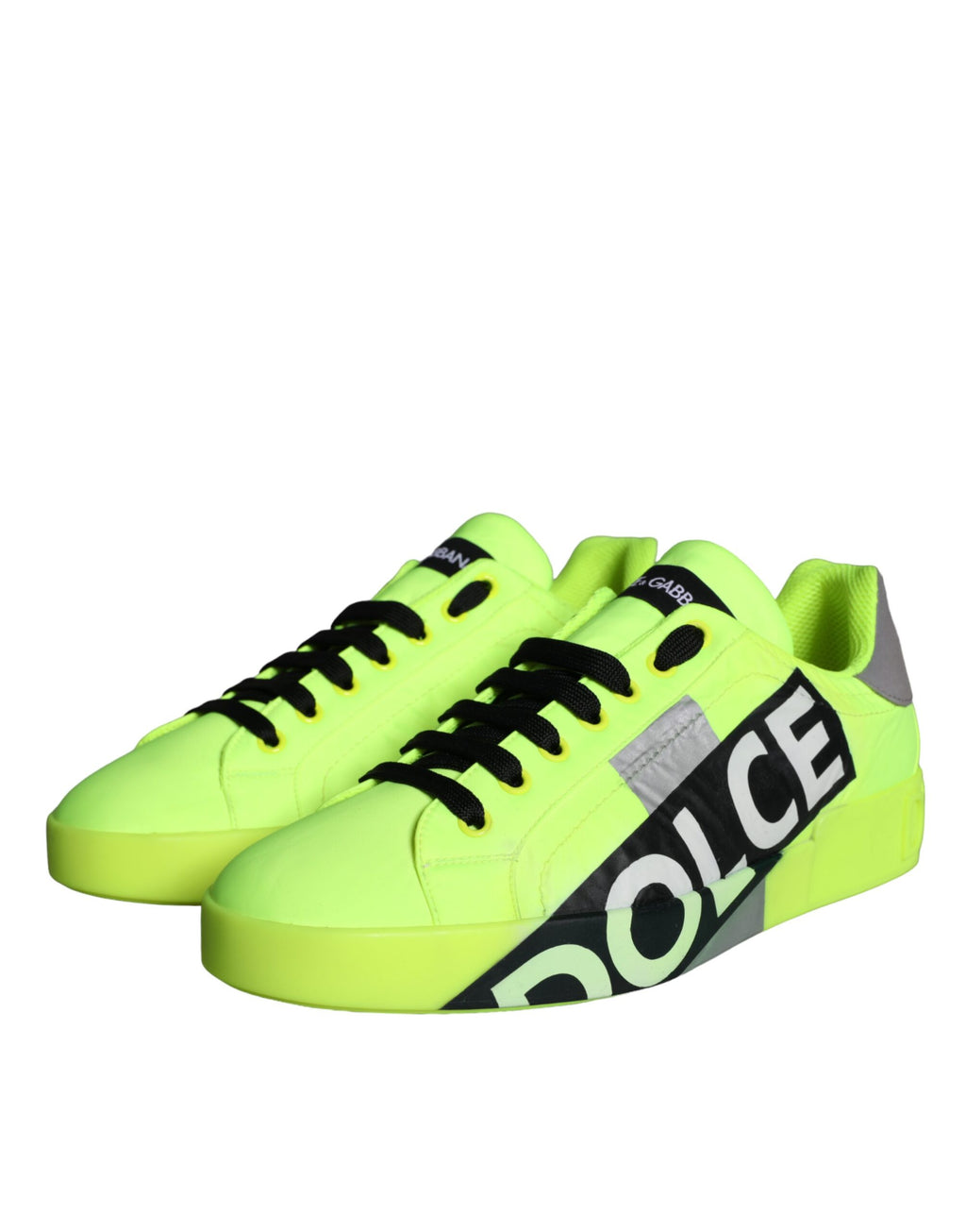 Baskets basses Dolce & Gabbana vert fluo avec bande logo