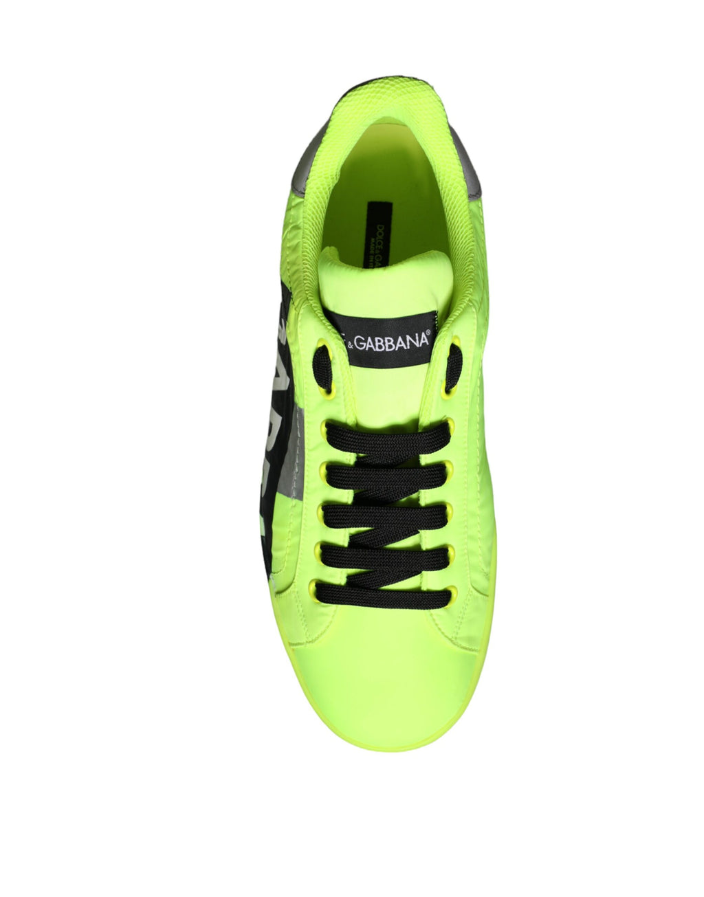 Baskets basses Dolce & Gabbana vert fluo avec bande logo