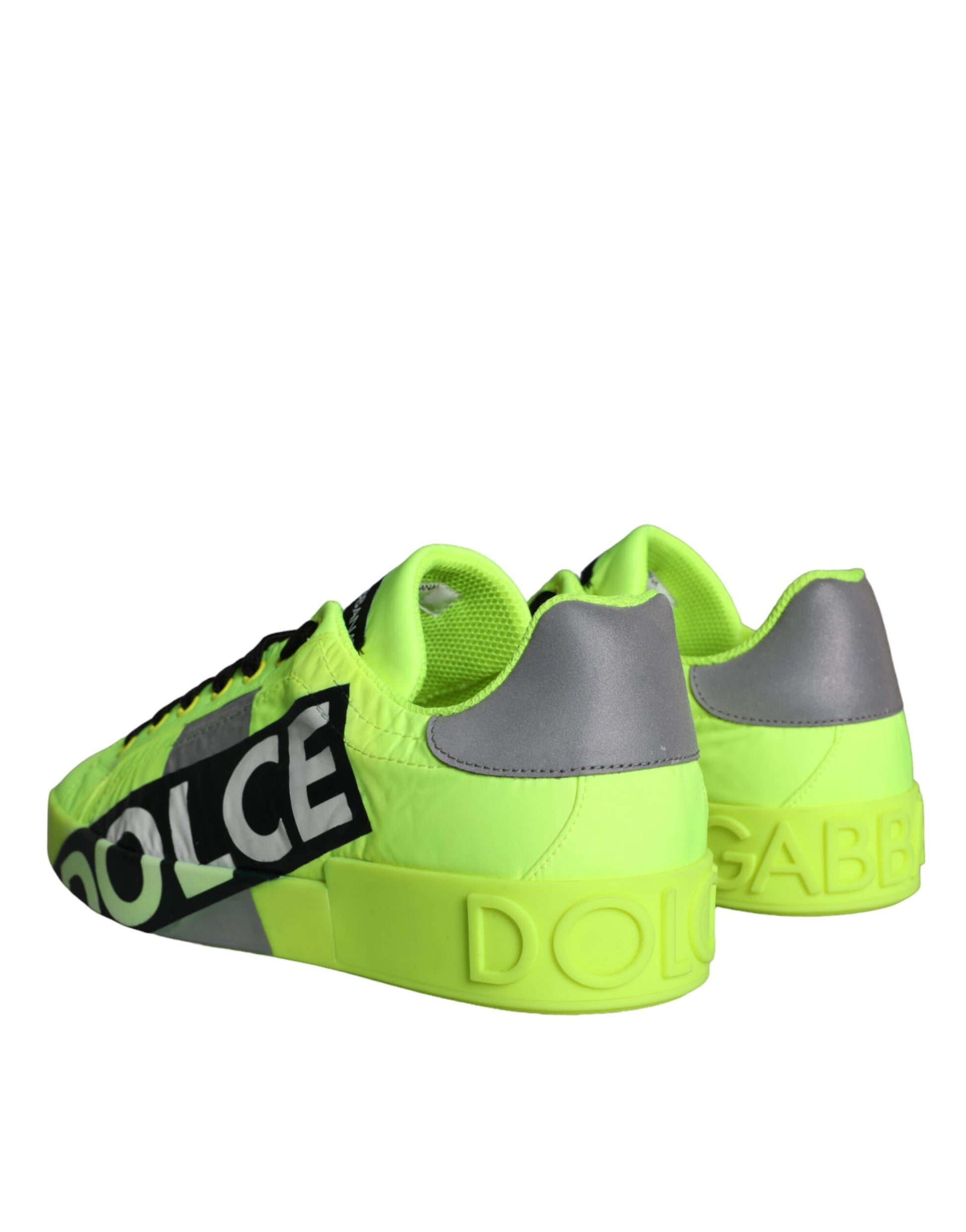Baskets basses Dolce & Gabbana vert fluo avec bande logo