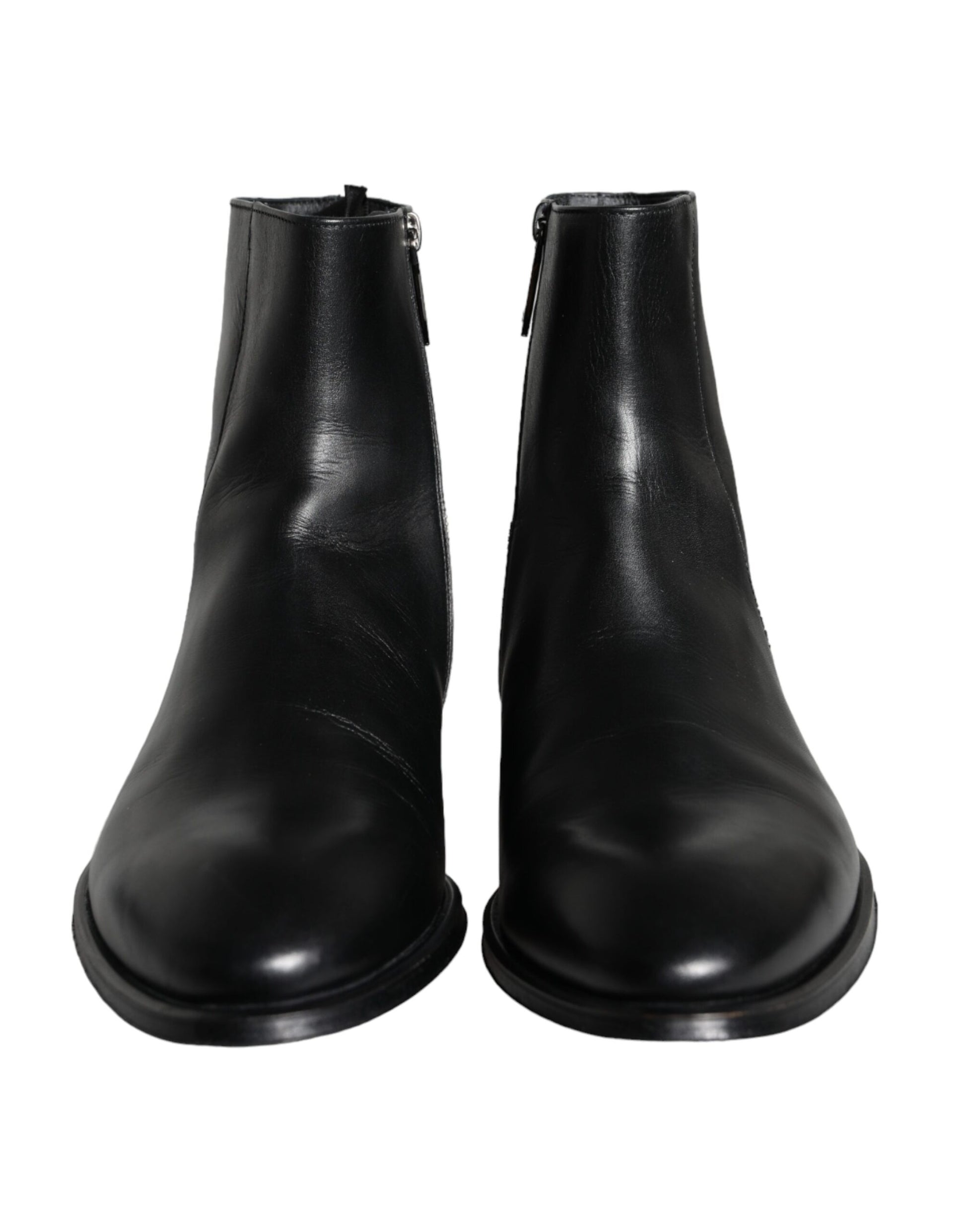 Dolce & Gabbana Bottines Homme en Cuir de Veau Noir Chaussures Homme