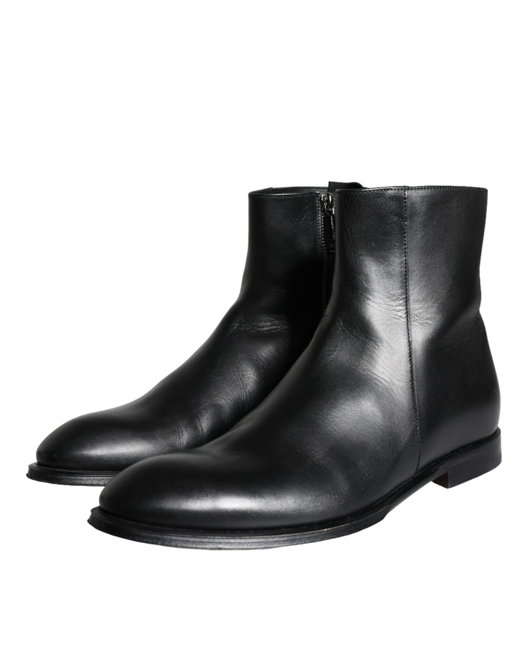 Dolce & Gabbana Bottines Homme en Cuir de Veau Noir Chaussures Homme