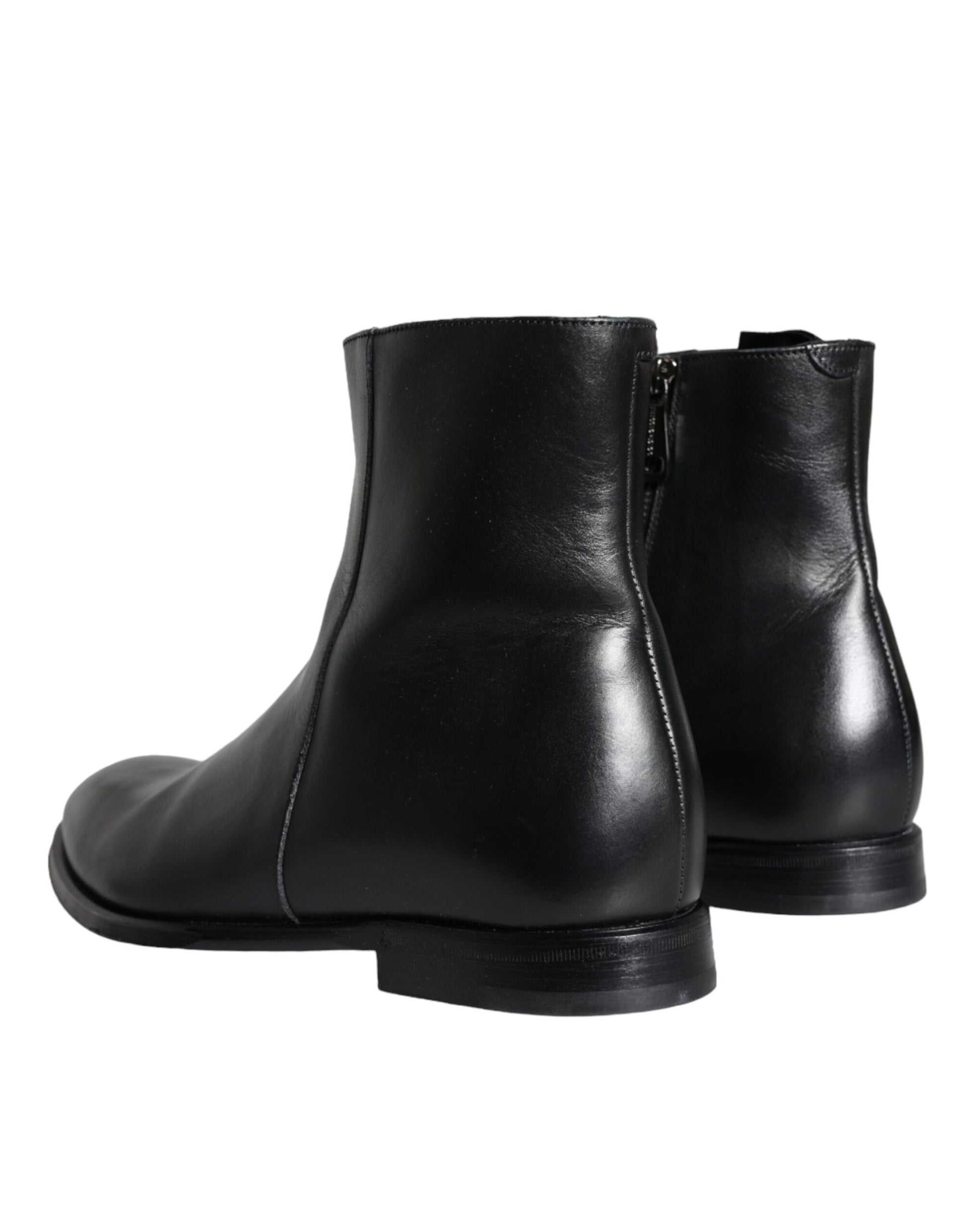 Dolce & Gabbana Bottines Homme en Cuir de Veau Noir Chaussures Homme