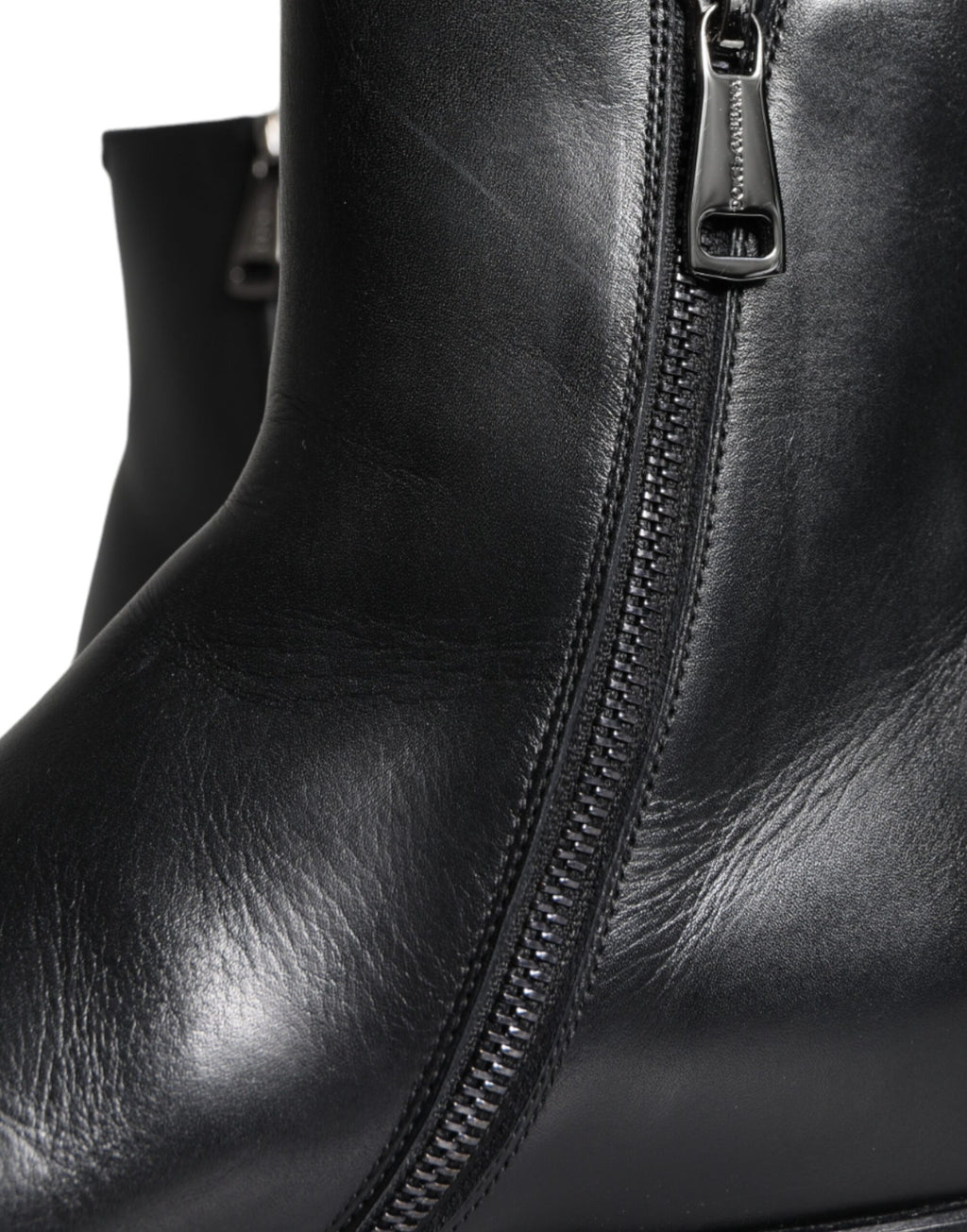 Dolce & Gabbana Bottines Homme en Cuir de Veau Noir Chaussures Homme