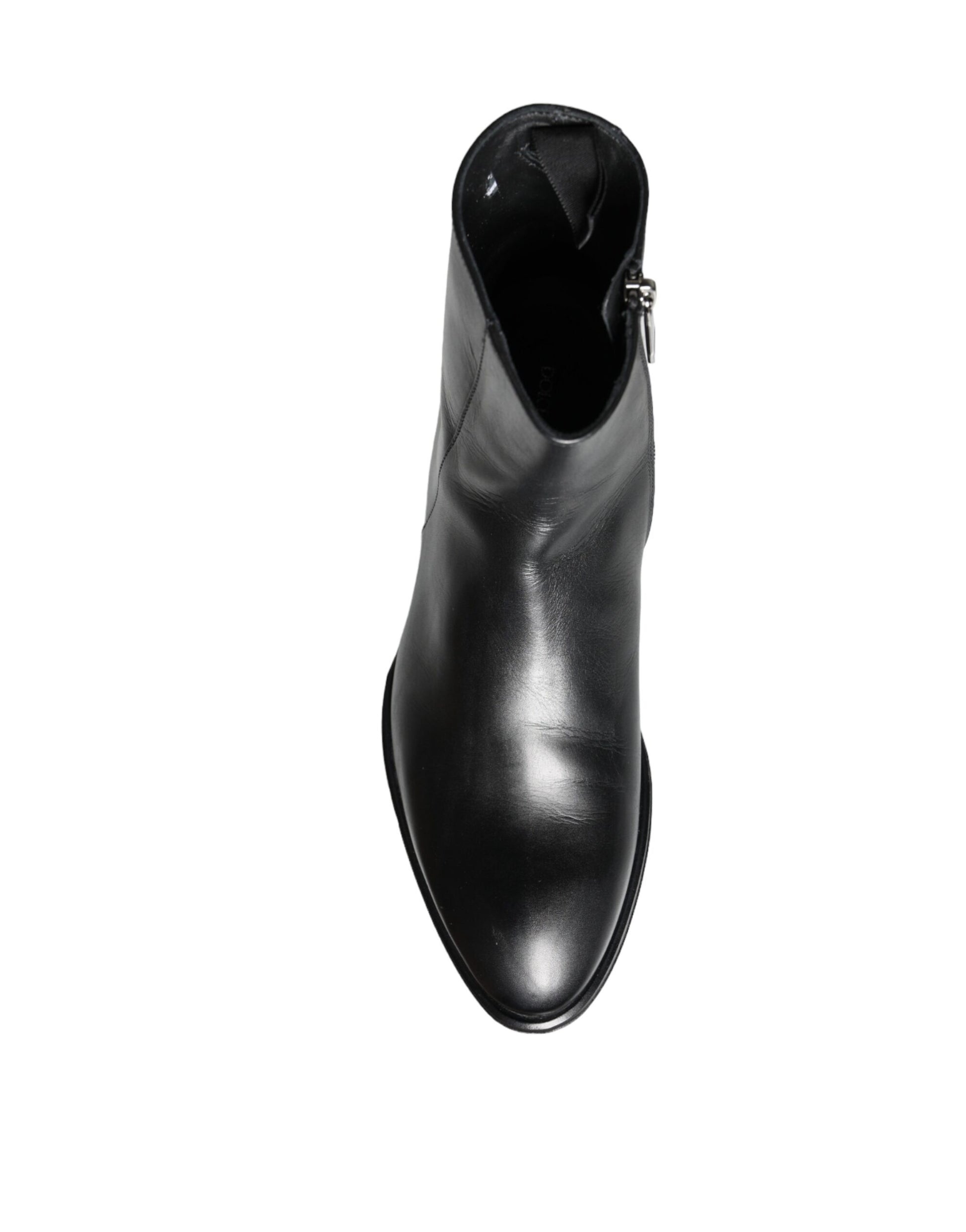 Dolce & Gabbana Bottines Homme en Cuir de Veau Noir Chaussures Homme