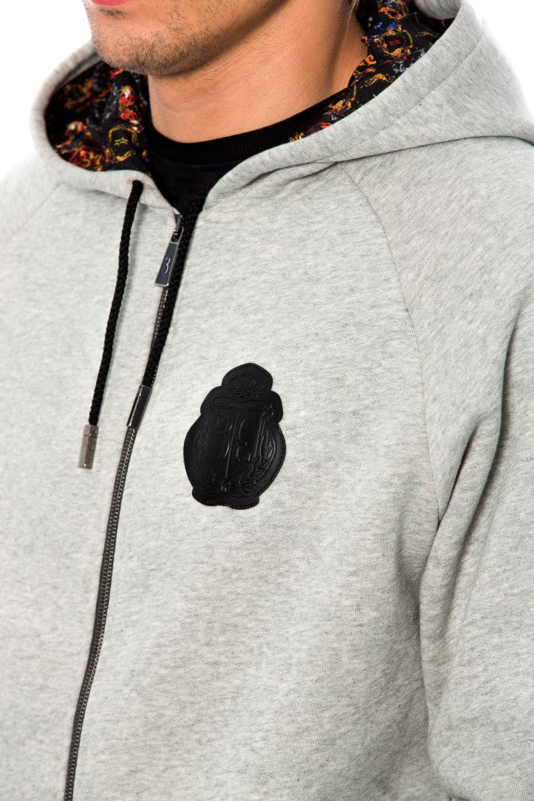 Billionaire Italian Couture – Grauer Kapuzen-Sweatsuit aus Baumwolle