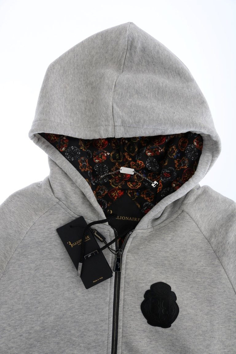 Billionaire Italian Couture – Grauer Kapuzen-Sweatsuit aus Baumwolle