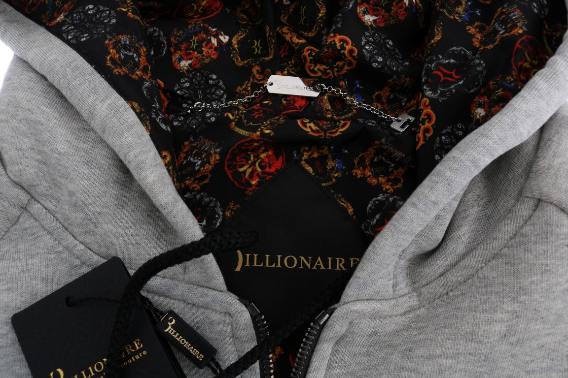 Billionaire Italian Couture – Grauer Kapuzen-Sweatsuit aus Baumwolle