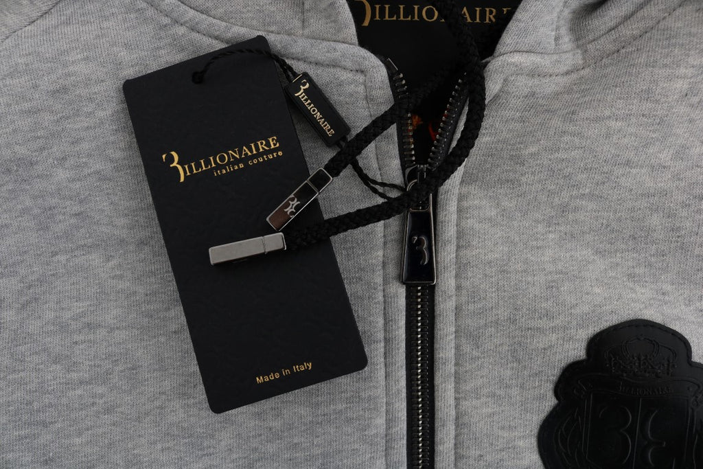 Billionaire Italian Couture – Grauer Kapuzen-Sweatsuit aus Baumwolle