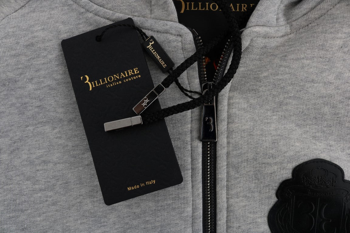 Billionaire Italian Couture – Grauer Kapuzen-Sweatsuit aus Baumwolle