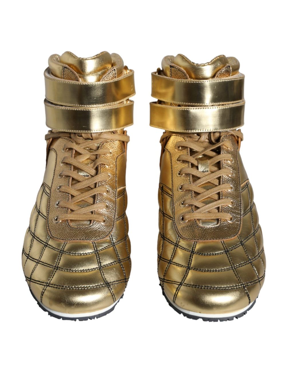 Chaussures montantes Dolce & Gabbana Gold Leather Sartoria
