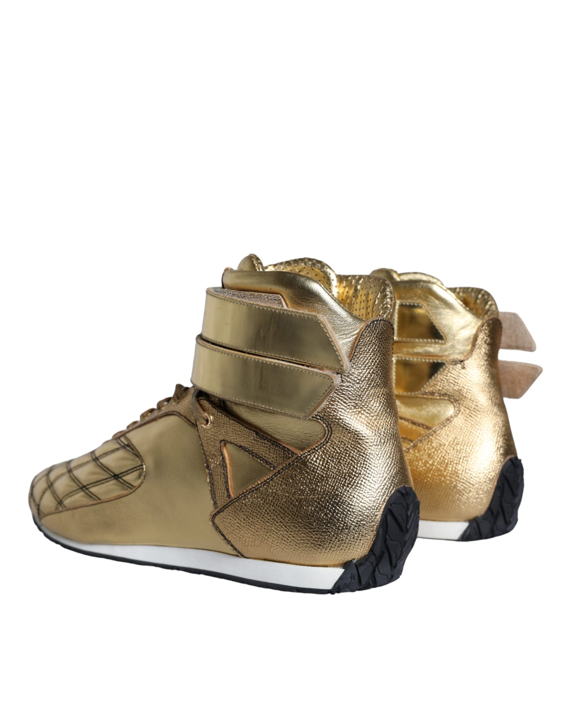 Chaussures montantes Dolce & Gabbana Gold Leather Sartoria
