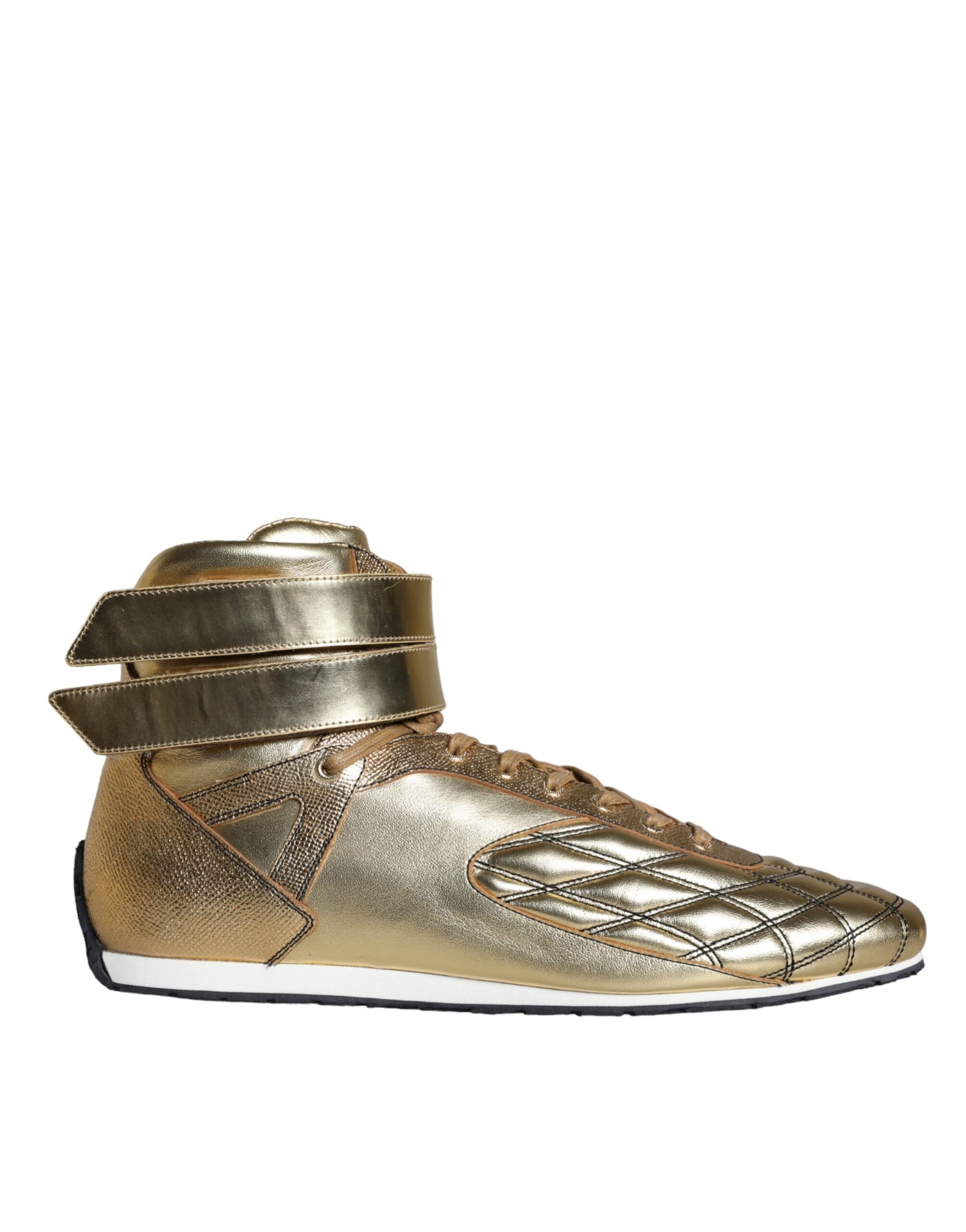 Chaussures montantes Dolce & Gabbana Gold Leather Sartoria