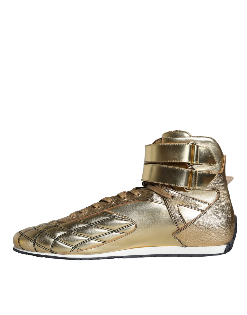 Chaussures montantes Dolce & Gabbana Gold Leather Sartoria