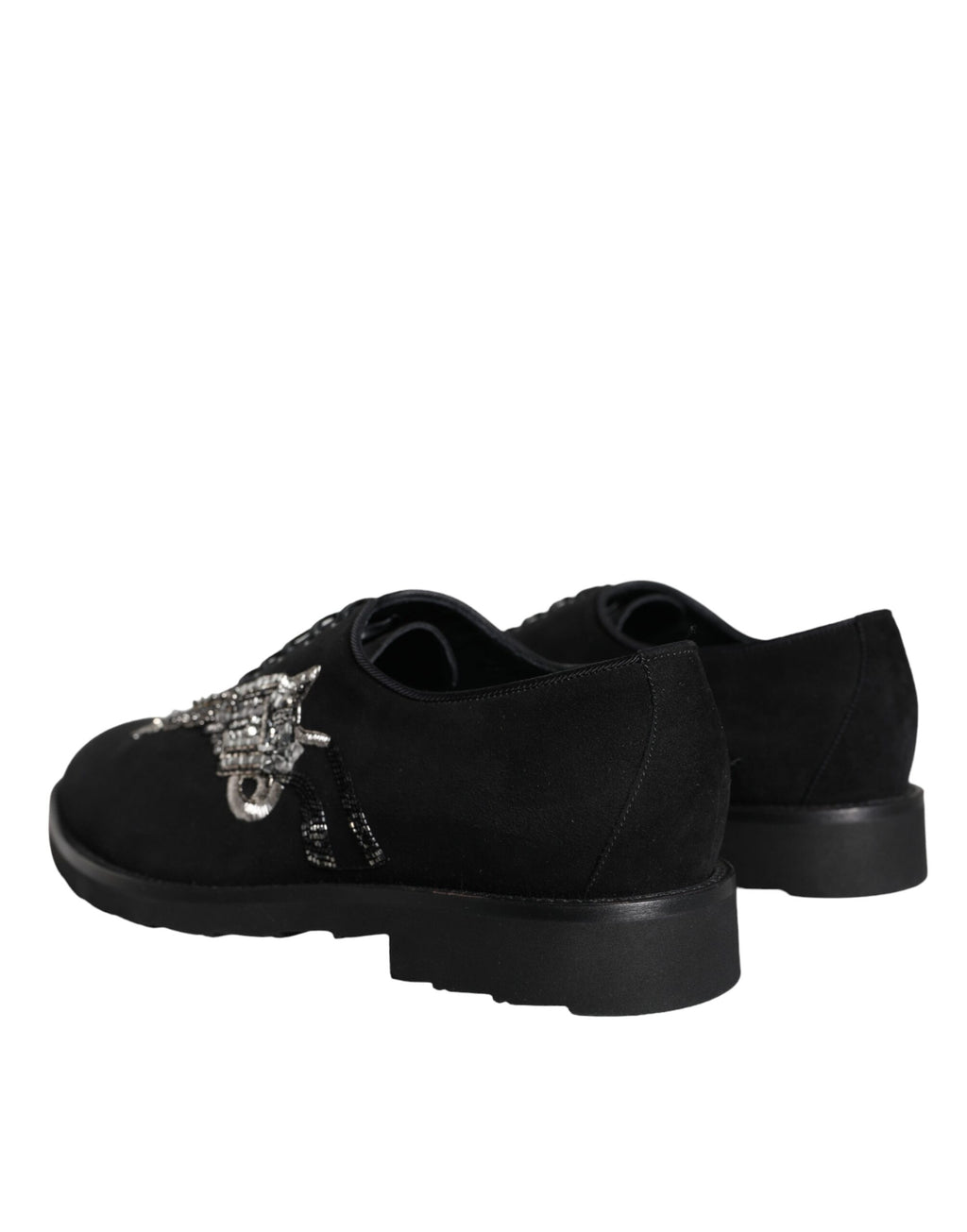 Chaussures habillées lacées en daim noir Dolce & Gabbana Sicilia