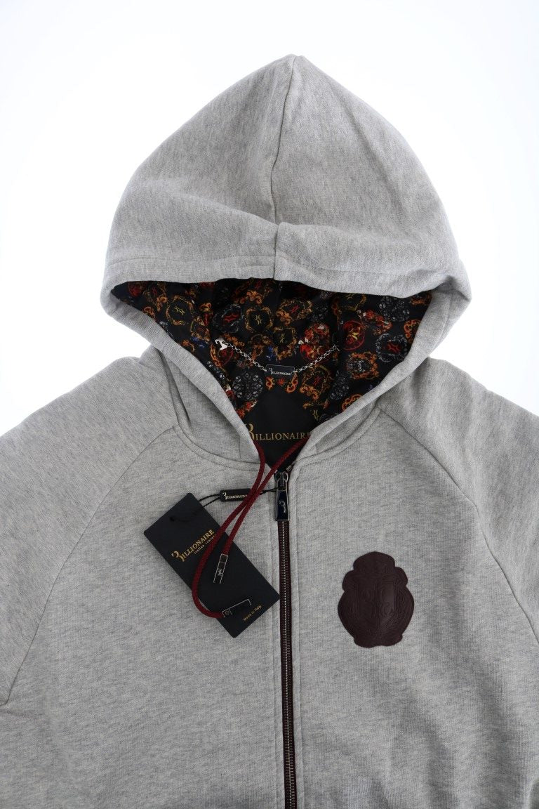 Billionaire Italian Couture – Grauer Kapuzen-Sweatsuit aus Baumwolle