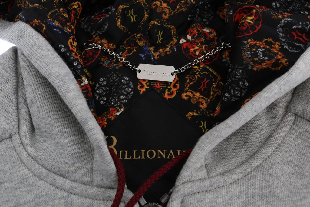Billionaire Italian Couture – Grauer Kapuzen-Sweatsuit aus Baumwolle