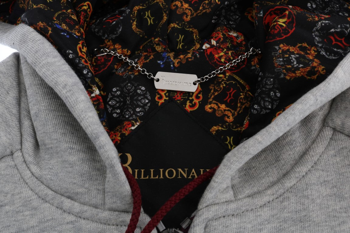 Billionaire Italian Couture – Grauer Kapuzen-Sweatsuit aus Baumwolle