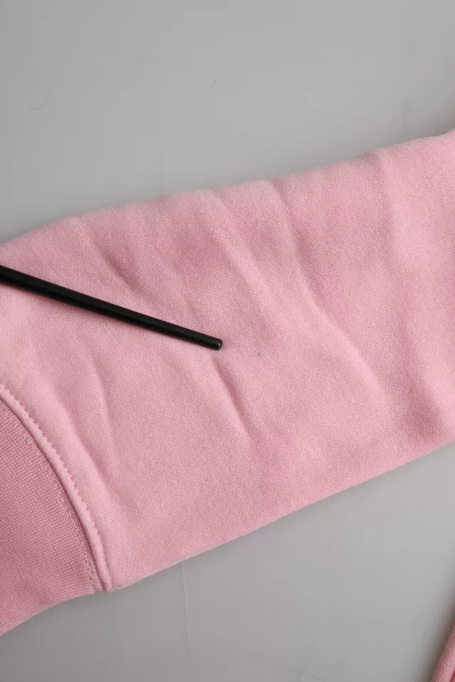 Pull-over Philippe Model rose en coton à manches longues avec logo imprimé