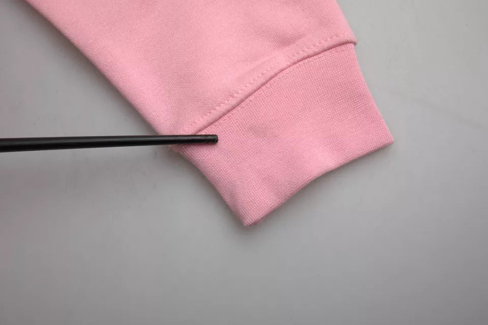 Pull Philippe Model en coton rose à manches longues avec logo imprimé