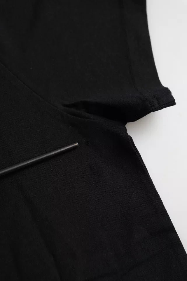 T-shirt Balenciaga noir en coton à col rond et manches courtes avec logo