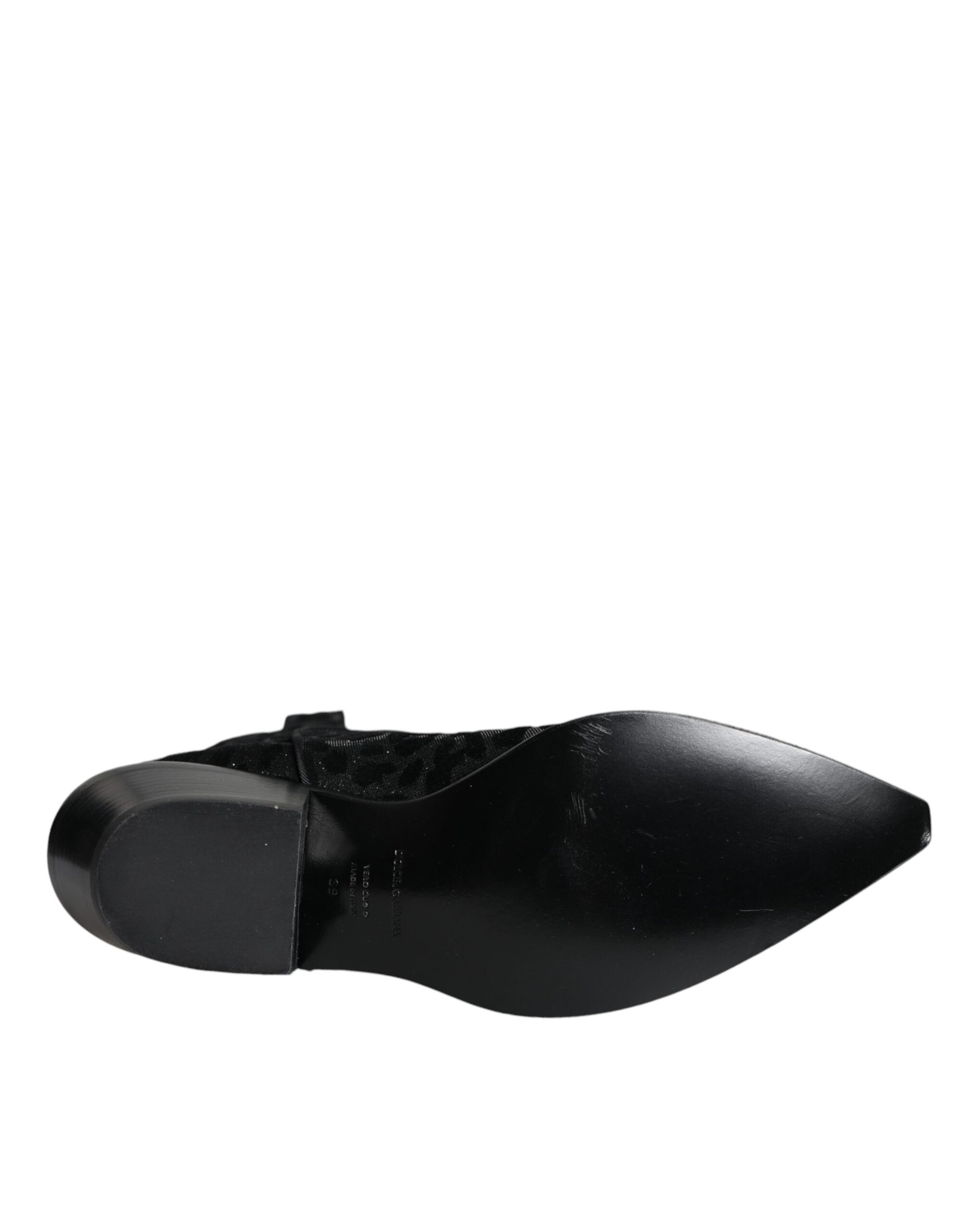 Dolce & Gabbana Bottes de cowboy léopard noires et grises