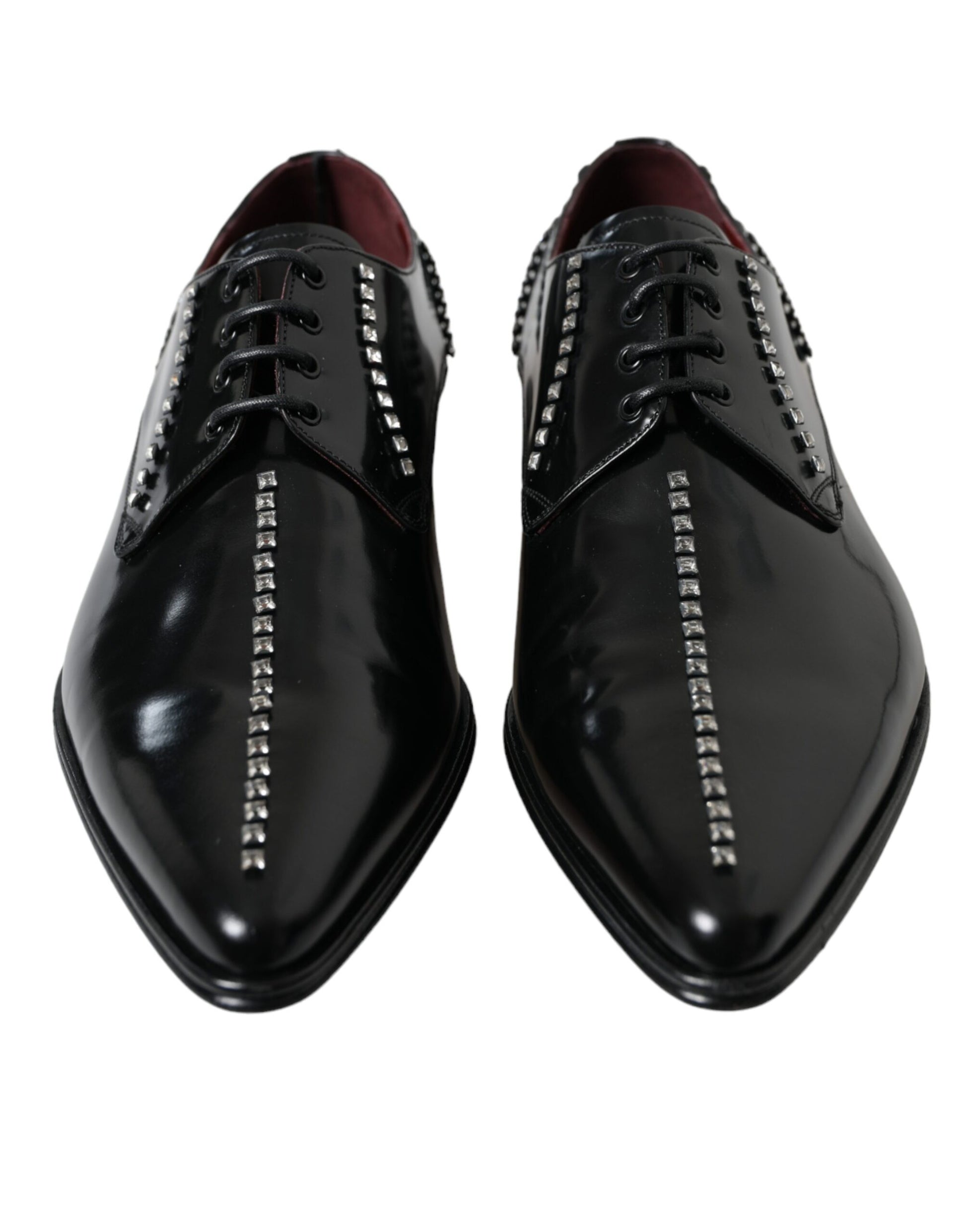 Chaussures habillées Dolce & Gabbana en cuir noir avec cristaux