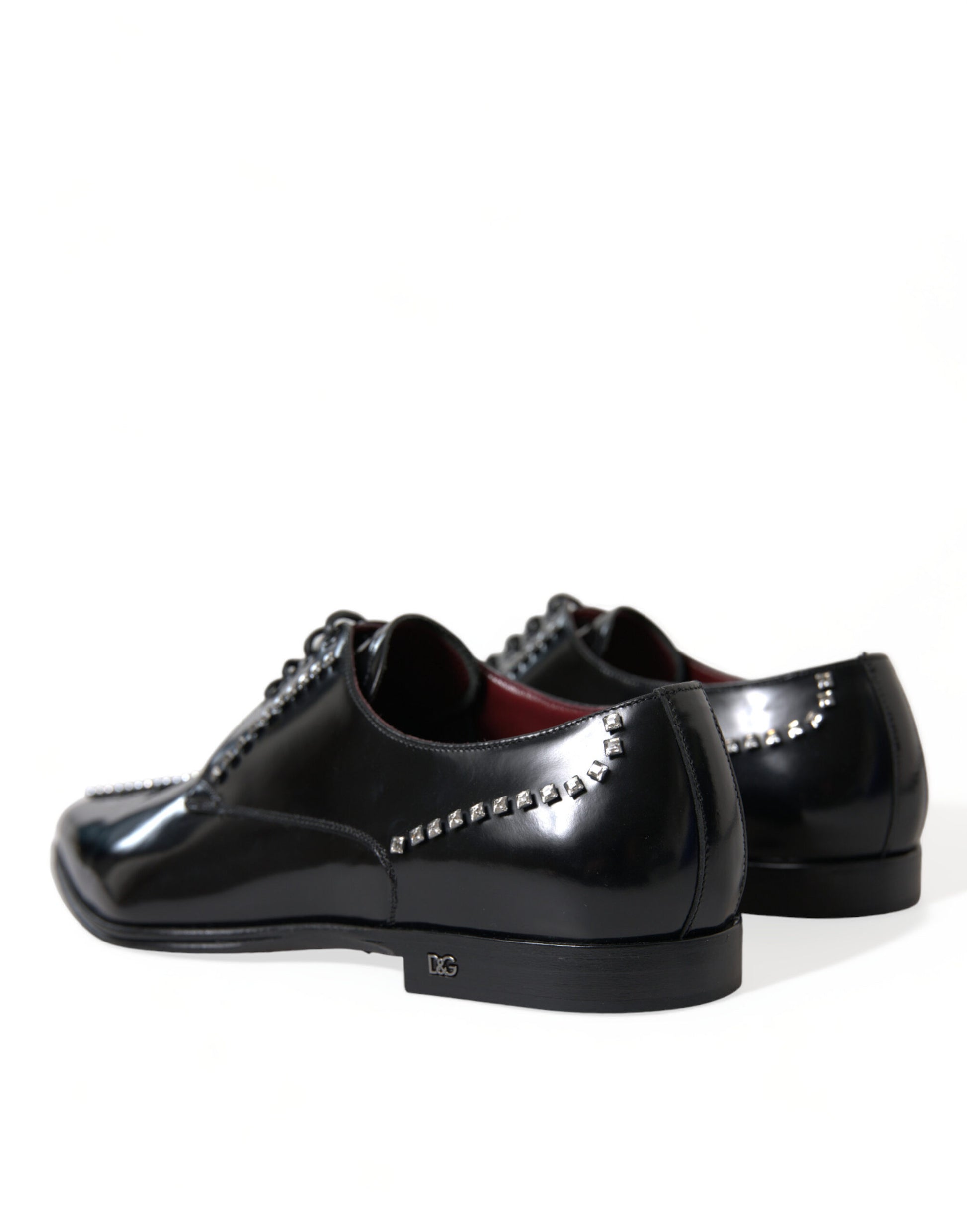 Chaussures habillées Dolce & Gabbana en cuir noir avec cristaux