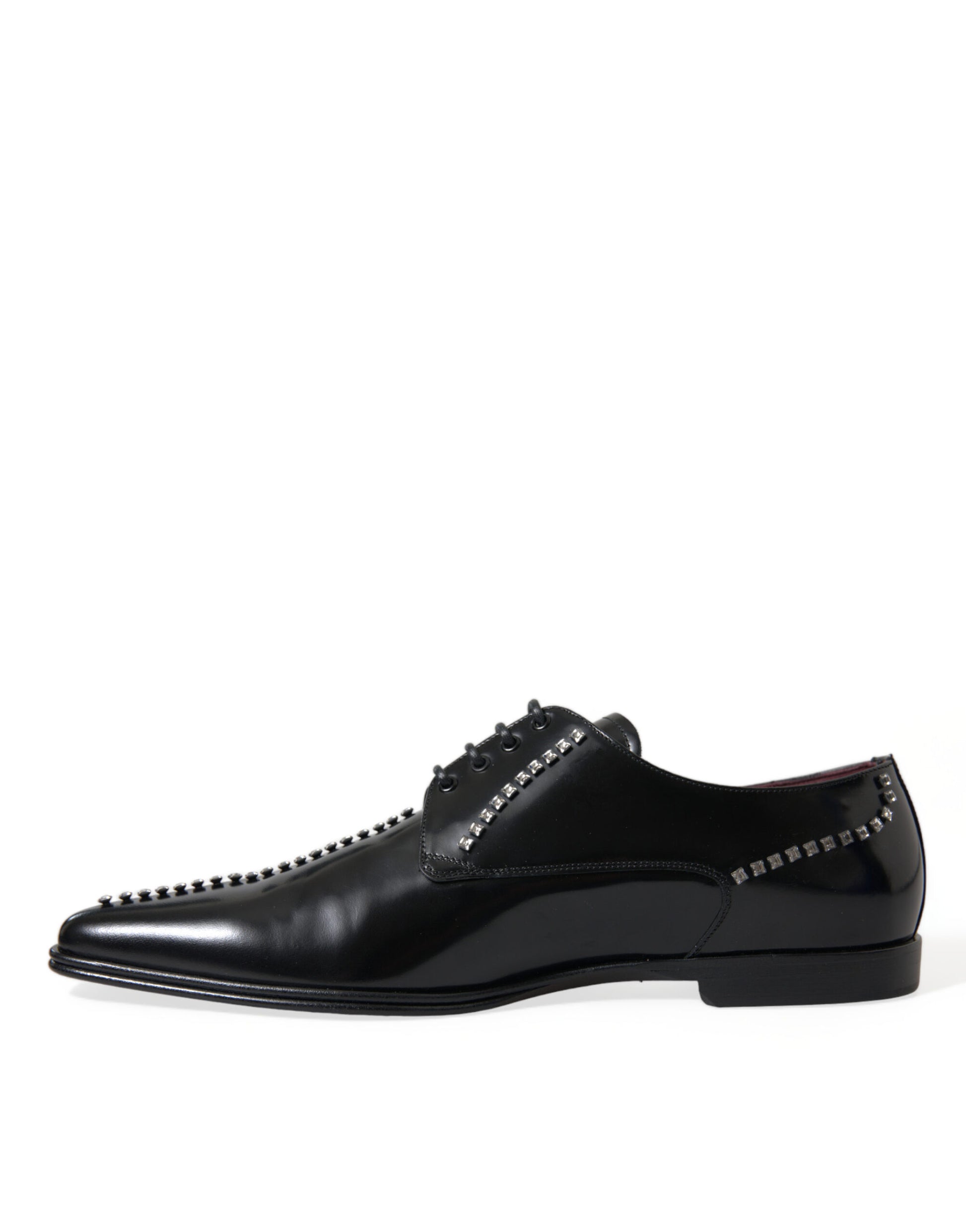 Chaussures habillées Dolce & Gabbana en cuir noir avec cristaux