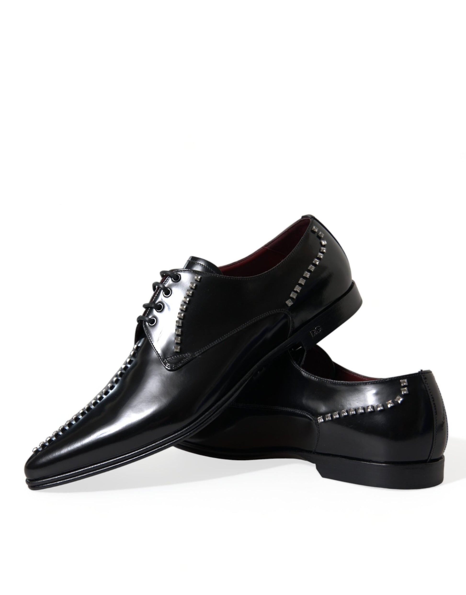 Chaussures habillées Dolce & Gabbana en cuir noir avec cristaux