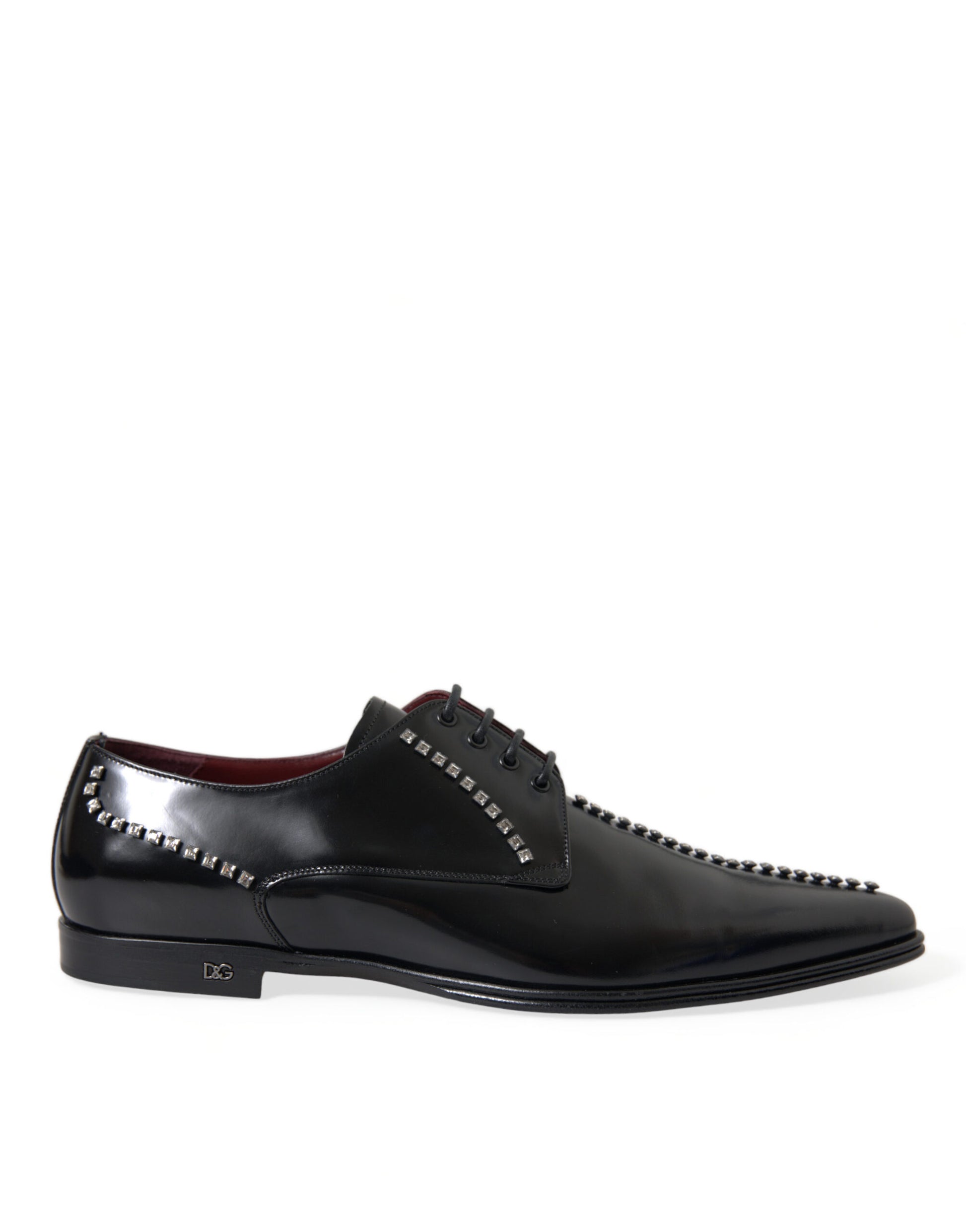 Chaussures habillées Dolce & Gabbana en cuir noir avec cristaux