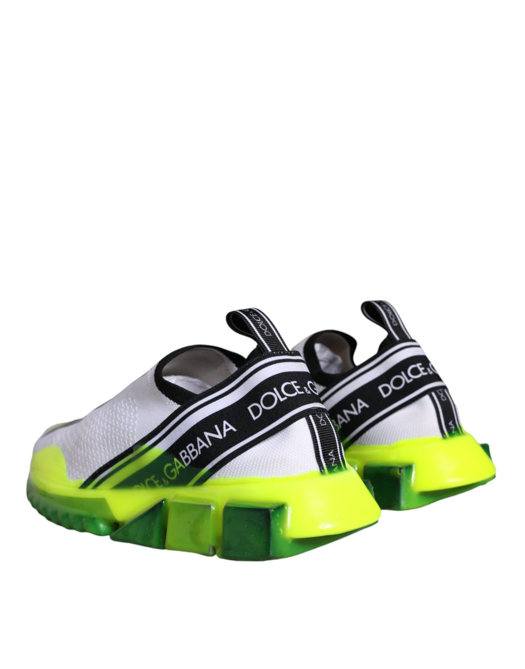 Chaussures Baskets Dolce & Gabbana Sorrento À Enfiler Blanches Jaunes