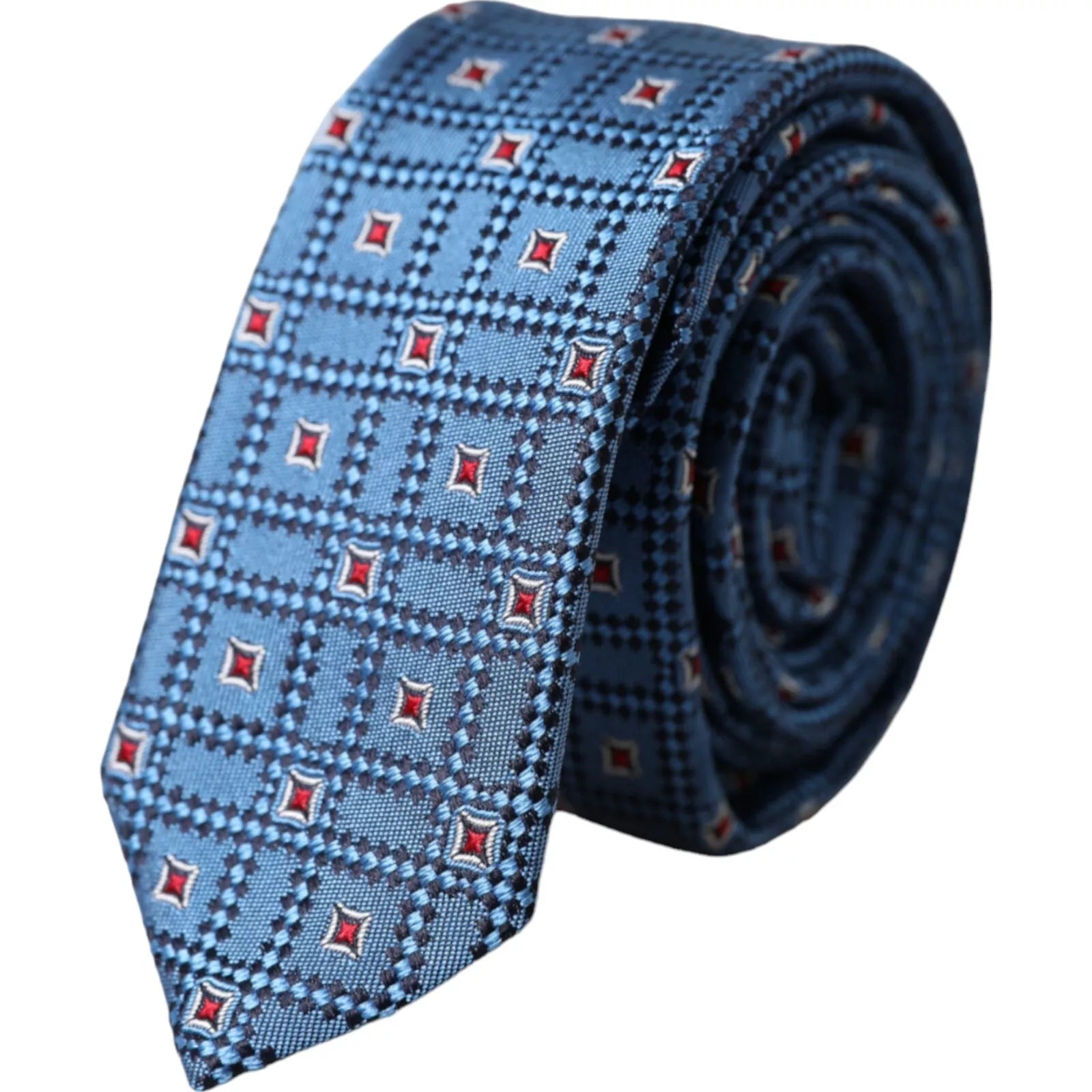 Cravate réglable en soie 100 % à motifs bleus Dolce & Gabbana pour homme