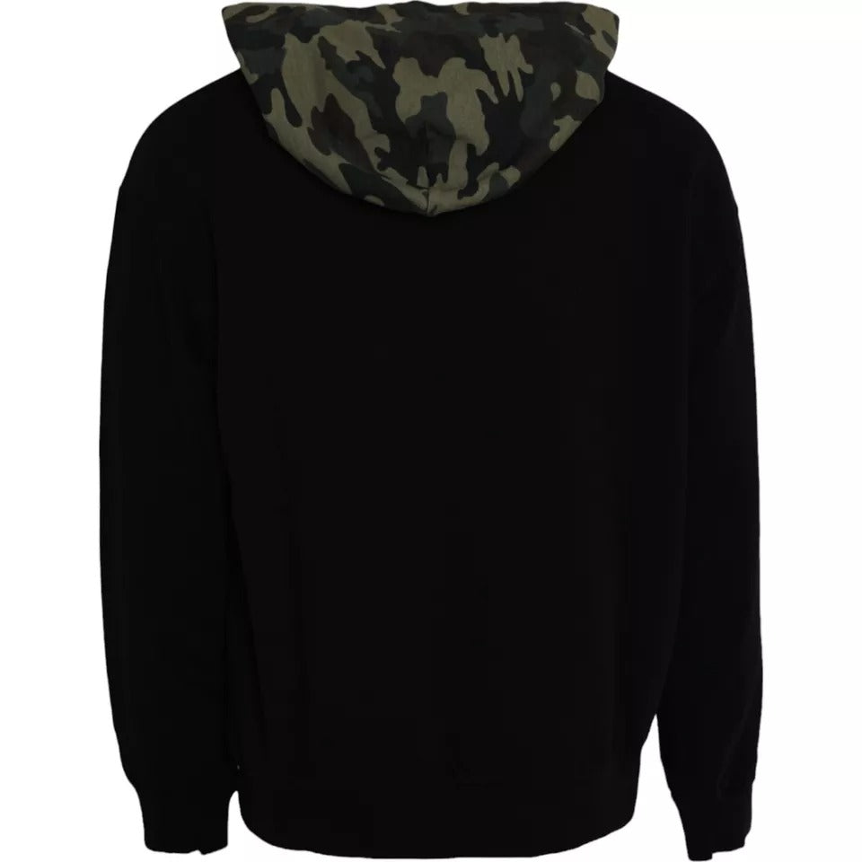 Pull à capuche Dolce & Gabbana camouflage noir