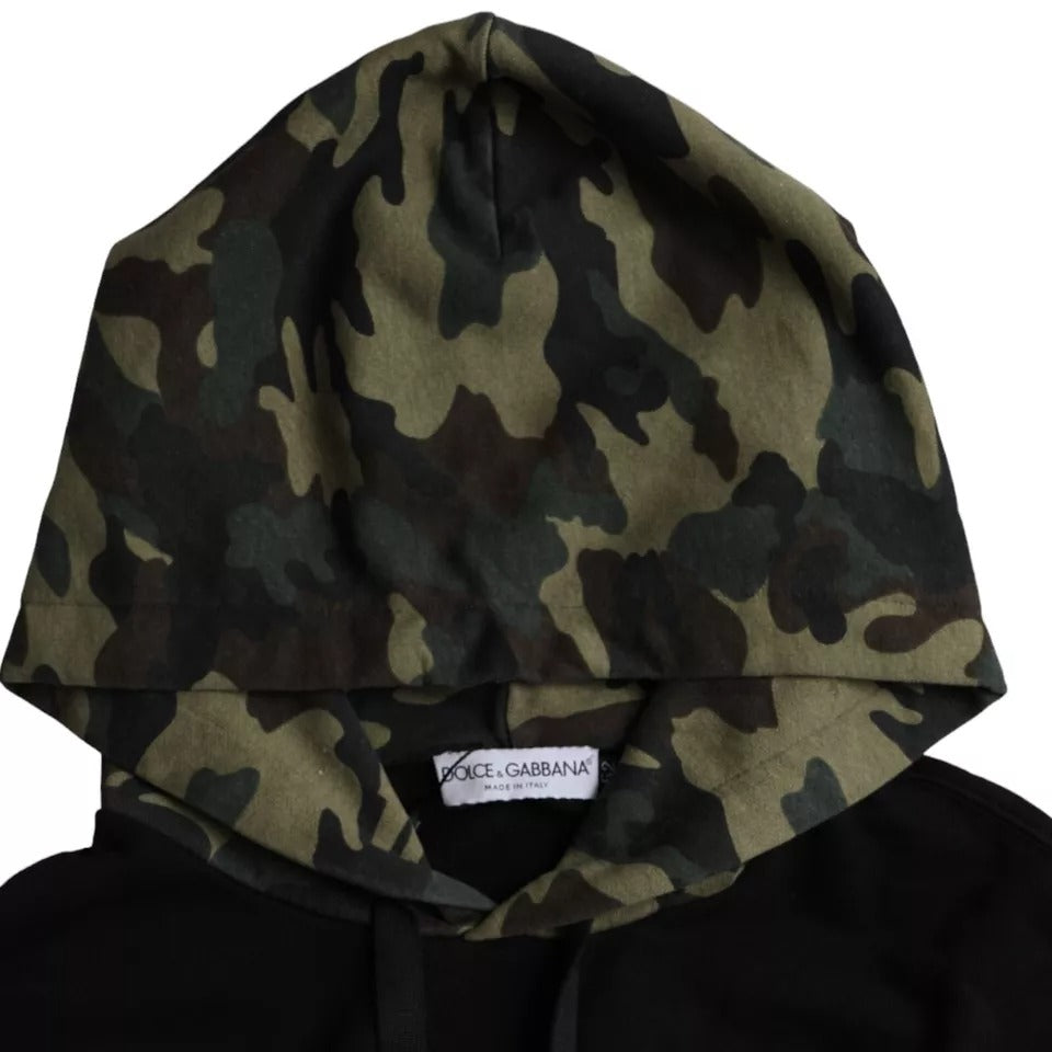 Pull à capuche Dolce & Gabbana camouflage noir
