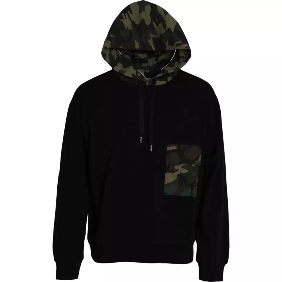 Pull à capuche Dolce & Gabbana camouflage noir