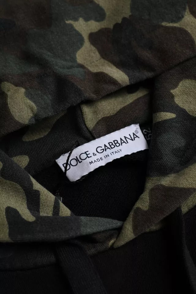 Pull à capuche Dolce & Gabbana camouflage noir