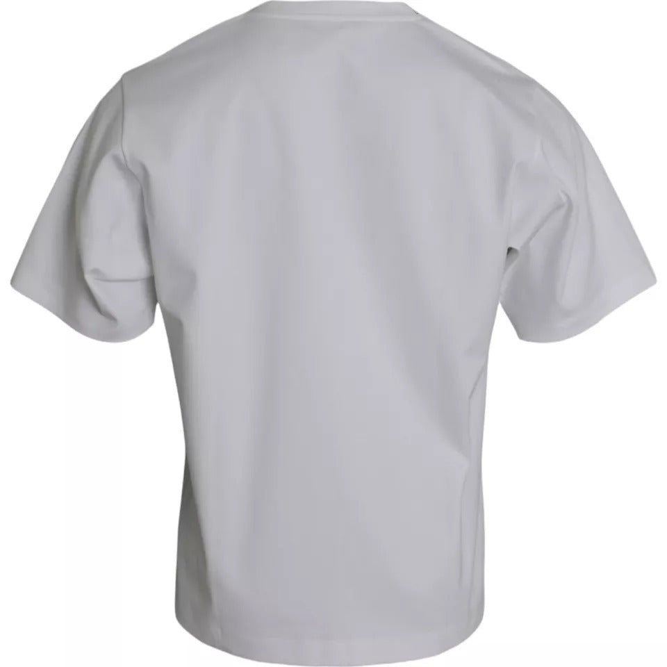 T-shirt Dolce & Gabbana en coton blanc à col rond et manches courtes