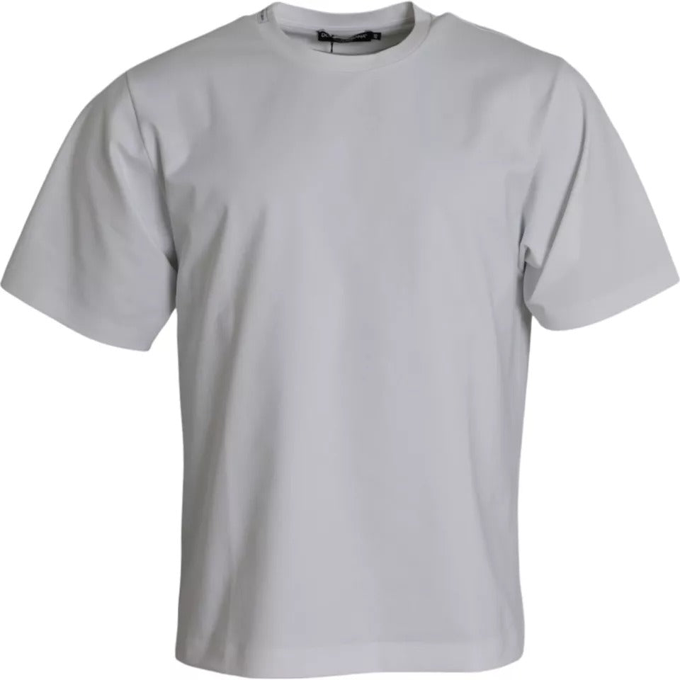 T-shirt Dolce & Gabbana en coton blanc à col rond et manches courtes
